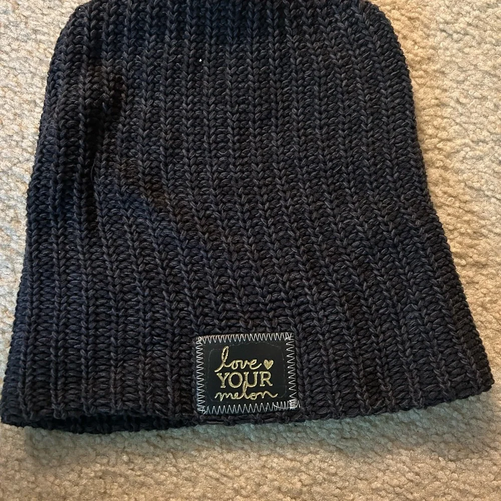 Love Your Melon Dark Knit Beanie